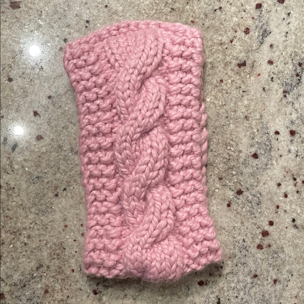 Chunky Pink Knit Headband